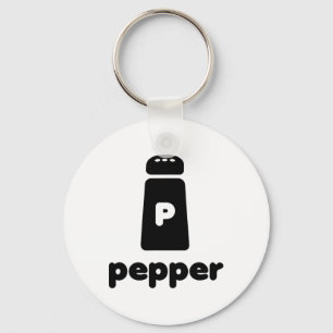 Pepper Shaker Halloween Simple Costume Seasoning Key Ring