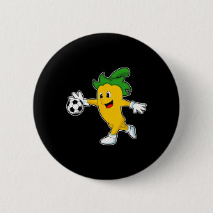 Pepper Soccer Player Soccer Sports  6 Cm Round Badge