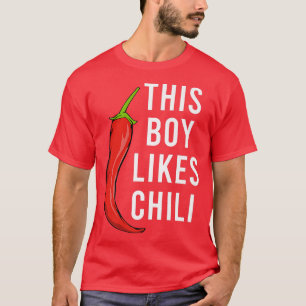 Pepper Spicy Food Funny Saying Boy Likes Chilli T-Shirt