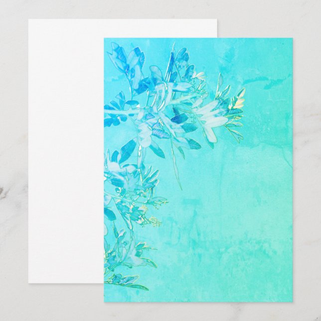 Pepper Tree Leaves Invite Announcement Card (Front/Back)