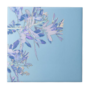 Pepper Tree Pale Pastel Blue Tile