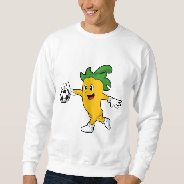 Pepper Vegan as Soccer player with Soccer.PNG Sweatshirt (Front)
