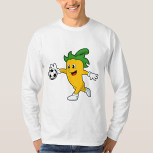 Pepper Vegan as Soccer player with Soccer.PNG T-Shirt