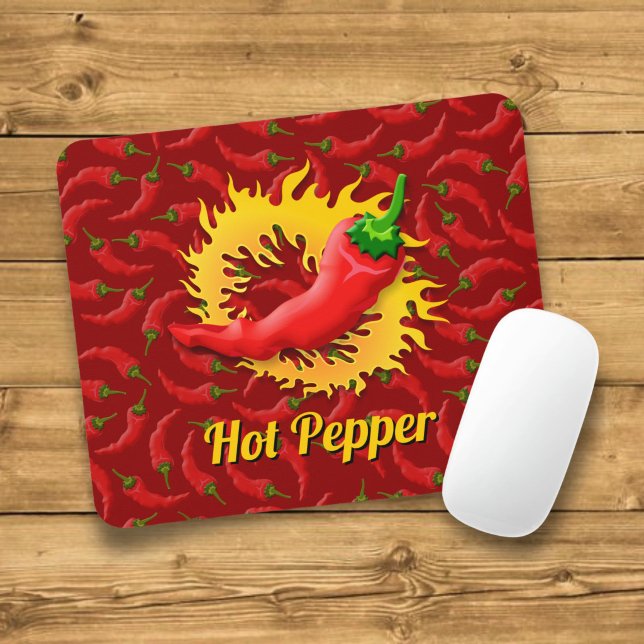 Pepper with Flame Mouse Pad (Creator Uploaded)