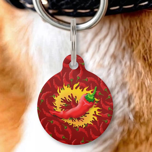 Pepper with flame pet tag (Creator Uploaded)