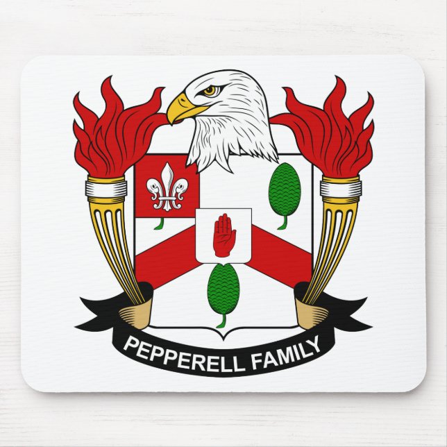 Pepperell Family Crest Mouse Pad (Front)