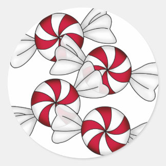 Peppermint Candies Classic Round Sticker