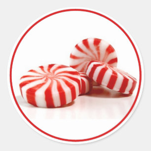 Peppermint Candies Classic Round Sticker