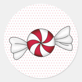 Peppermint Candies Classic Round Sticker