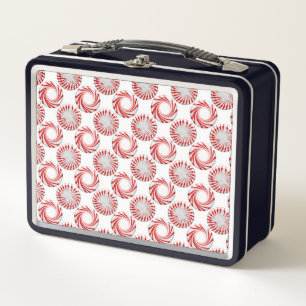 Peppermint Candies Pattern Lunch Box