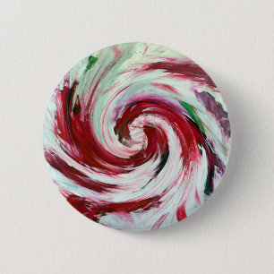 PEPPERMINT CANDY - 6 CM ROUND BADGE