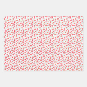 Peppermint candy and inspirational words wrapping paper sheet