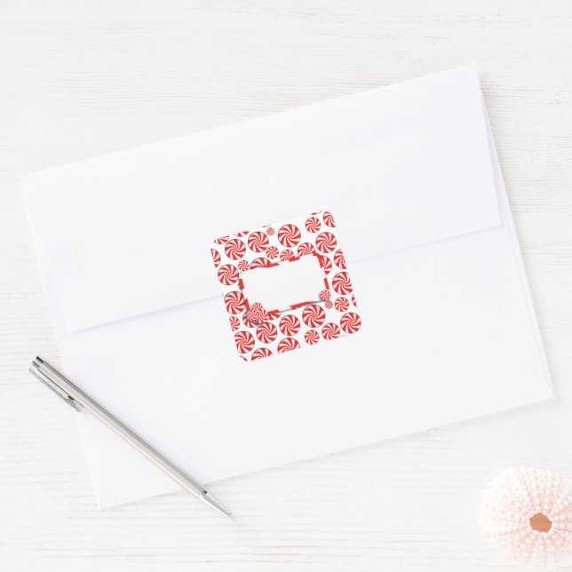 Peppermint Candy Background w/ Removable Tag (Envelope)
