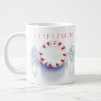 PEPPERMINT CANDY Big White Mug + Text