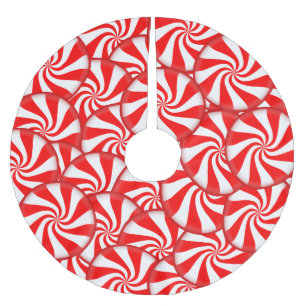 Peppermint Candy Brushed Polyester Tree Skirt