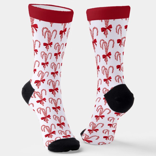 Peppermint Candy Cane All-Over-Print Socks (Creator Uploaded)
