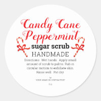 Peppermint Candy Cane Homemade Sugar Scrub Custom