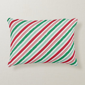 Peppermint Candy Cane Stripe Pillow