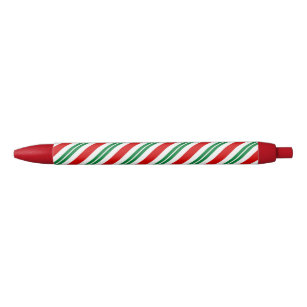 peppermint candy cane striped patterned pen
