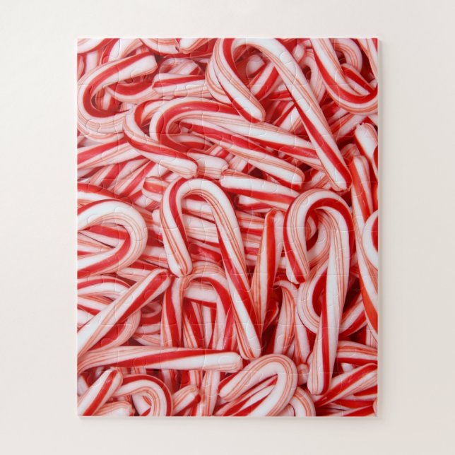 Peppermint Candy Canes Photo Puzzle (Vertical)