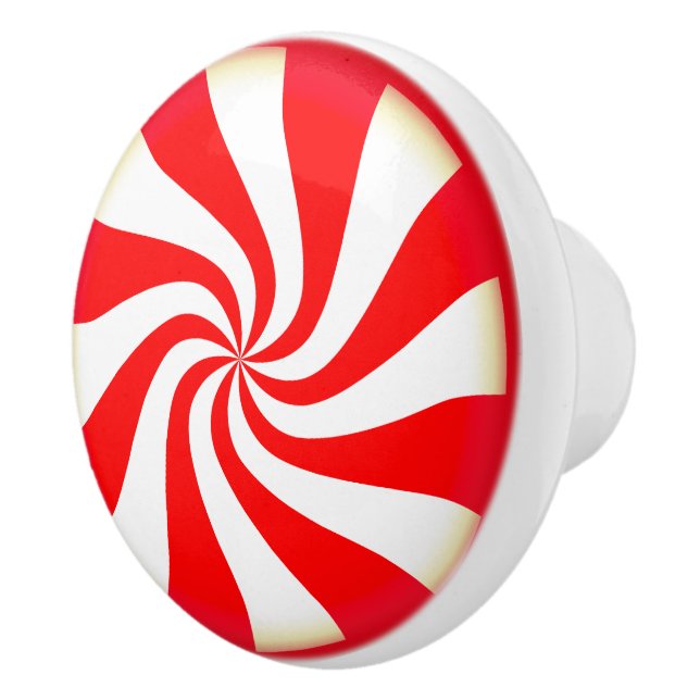 Peppermint Candy Ceramic Knob (Right)