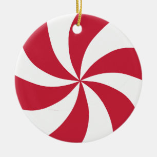 Peppermint Candy Ceramic Tree Decoration