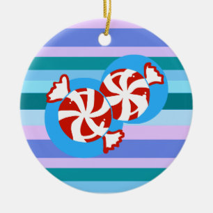 Peppermint Candy Ceramic Tree Decoration