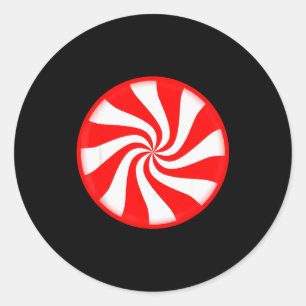 Peppermint Candy Christmas  Classic Round Sticker