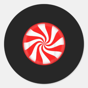 Peppermint Candy Christmas  Classic Round Sticker