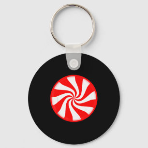 Peppermint Candy Christmas Key Ring