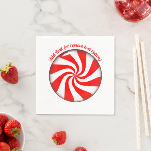 Peppermint Candy Christmas Napkin
