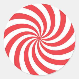 Peppermint Candy Classic Round Sticker