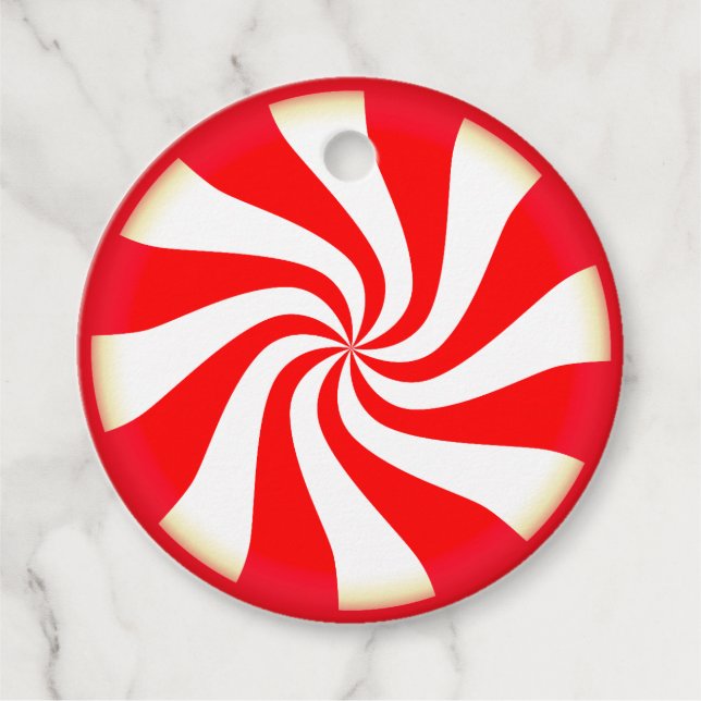 Peppermint Candy Favour Tags (Front)