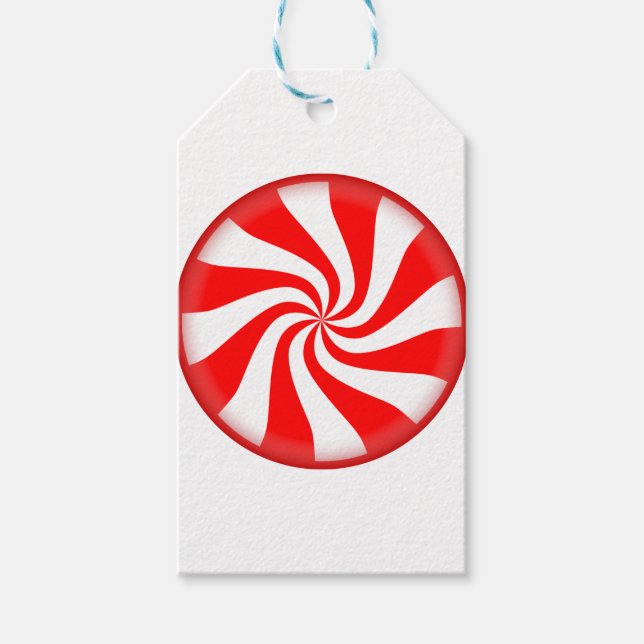 Peppermint Candy Gift Tags (Front)