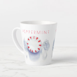 PEPPERMINT CANDY Latte Mug + Text