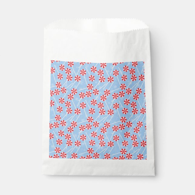 Peppermint Candy Mints Christmas Favour Bags (Front)