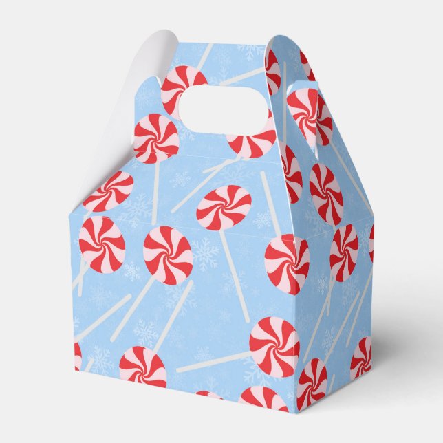 Peppermint Candy Mints Christmas Favour Box (Front Side)