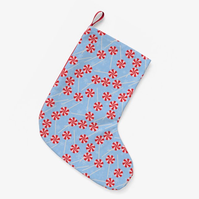 Peppermint Candy Mints Christmas Small Christmas Stocking (Front (Hanging))