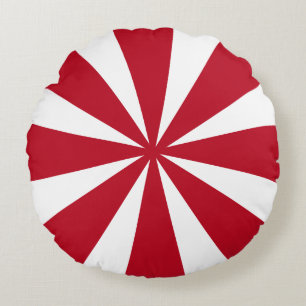 Peppermint Candy Round Cushion