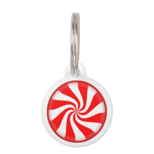 Peppermint Candy Swirl Pet Tag