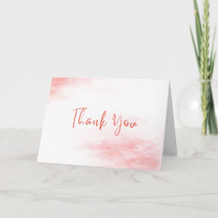 Peppermint Candy Thank You Card Red Watercolor
