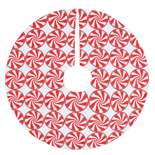 Peppermint Candy Tree Skirt (Front)
