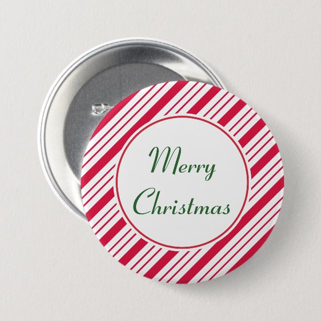 Peppermint Christmas Button (Front & Back)