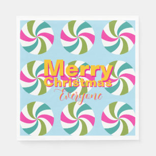 Peppermint Christmas Multicolors Napkin