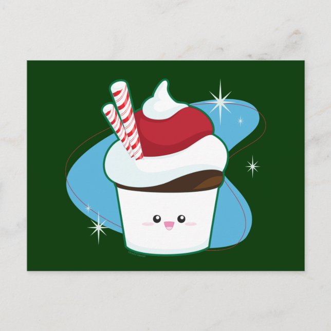 Peppermint Cupcake Postcard (Front)