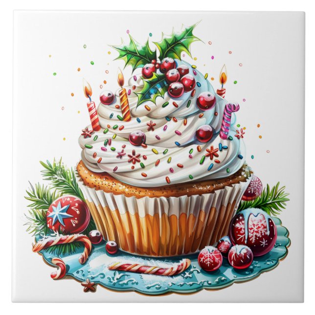 Peppermint Cupcakes Tile (Front)