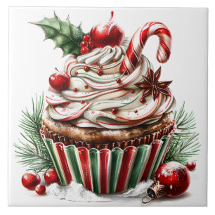 Peppermint Cupcakes Tile