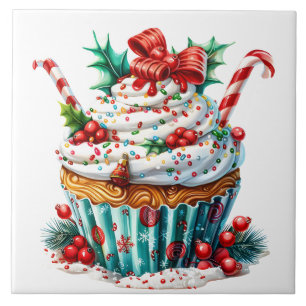 Peppermint Cupcakes Tile