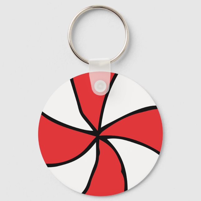 Peppermint Cute Candy Clipart Peppermint Clipart Key Ring (Front)