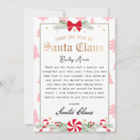 Peppermint Dreams Letter from Santa Printable